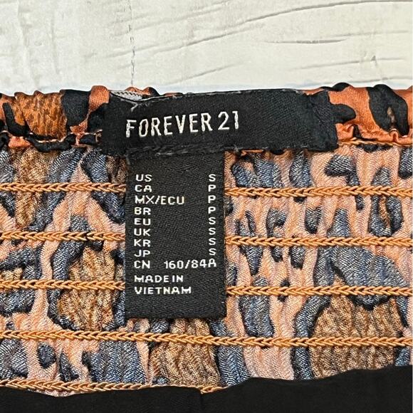 Vintage Forever 21 small Y2k whimsygoth animal print babydoll tank brown black - Picture 4 of 7